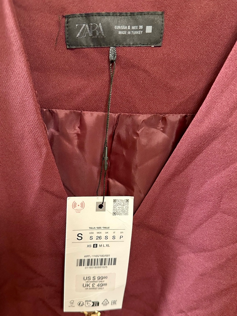 Women's Elegant Burgundy Peplum Maxi Skirt - Picture 4 of 8